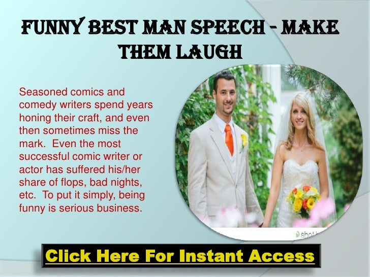 Funny best man speech make them laugh