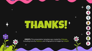 CREDITS: This presentation template was created by Slidesgo,
including icons by Flaticon, and infographics & images by Freepik
THANKS!
 