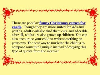 Funny christmas card quotes for kids
