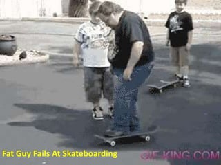 Fat Guy Fails At Skateboarding 
 
