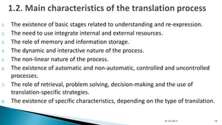 Translation as a Cognitive Activity | PPT