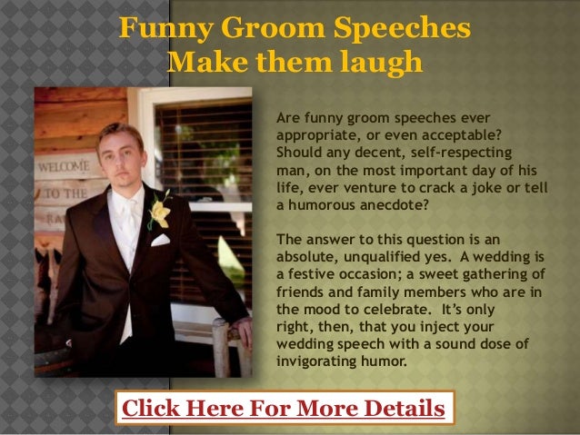 funny wedding speech groom