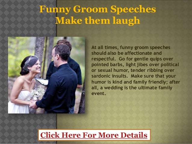 funny groom speech examples uk