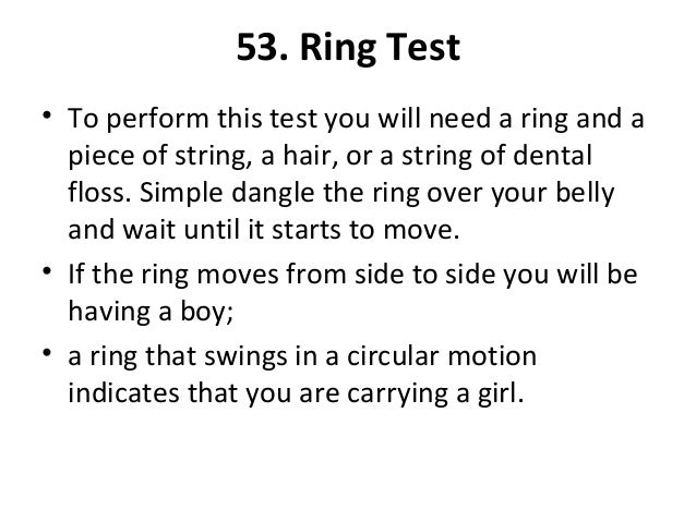 ring test boy or girl