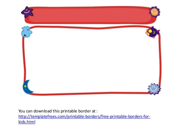 Funny Printable Stationary Borders For Kids