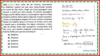 Revisão Enem - caderno Sartre Coc- Função do 1°grau - Função do 2° grau - Função exponencial- Progressão Aritmética