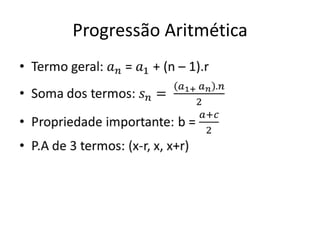 Progressão Aritmética
 