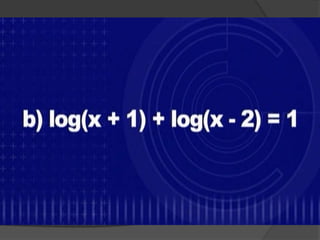 Função, equação e inequação logarítmica