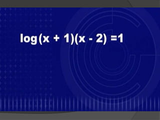 Função, equação e inequação logarítmica