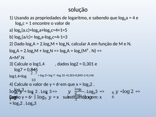 SLIDES APRESENTAÇÃO DE AULA FUNÇÃO LOGARITMICA.pptx