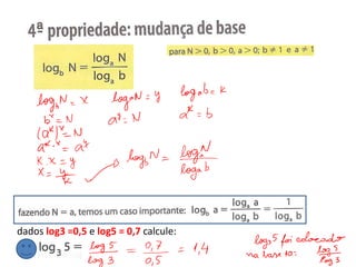 dados log3 =0,5 e log5 = 0,7 calcule: