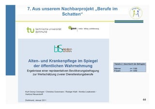 7. Aus unserem Nachbarprojekt „Berufe im
               Schatten“




                                           44
 