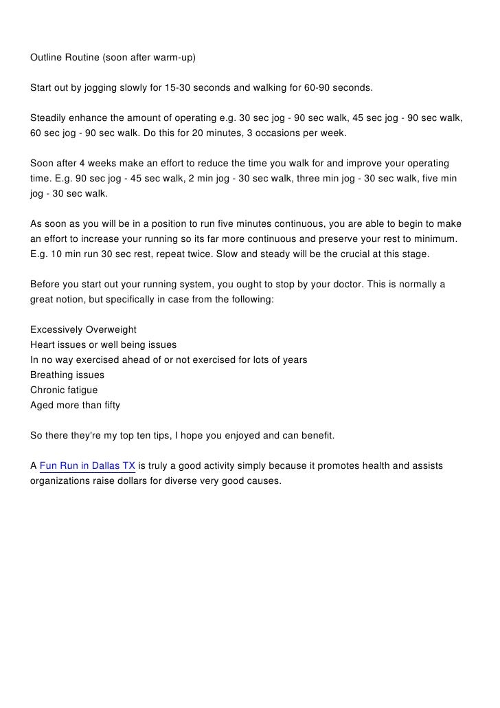 Guidelines To Bear In Thoughts During A Fun Run In Dallas Tx
