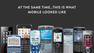 AT THE SAME TIME…THIS IS WHAT
MOBILE LOOKED LIKE
 