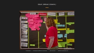 OKAY. BREAK (10MIN.)
FUNSIZE ・ FUNSIZE SPRINT SCHOOL ・ @FUNSIZE ・ WWW.FUNSIZE.CO
 