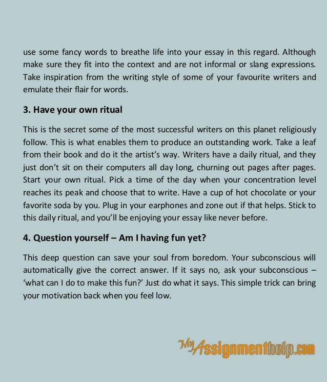 do your essay