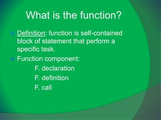 Funtion | PPTX
