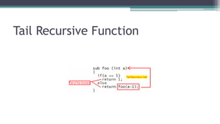 Tail Recursive Function
 