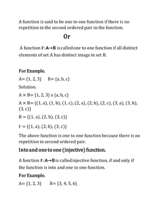 Function and Its Types. | PDF