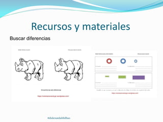 Recursos y materiales
Buscar diferencias
#dislexiatdahbilbao
 