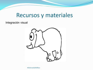 Recursos y materiales
Integración visual
#dislexiatdahbilbao
 