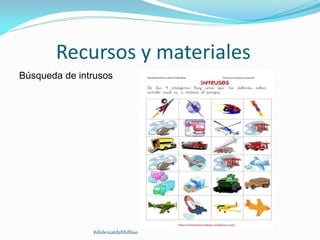 Recursos y materiales
Búsqueda de intrusos
#dislexiatdahbilbao
 