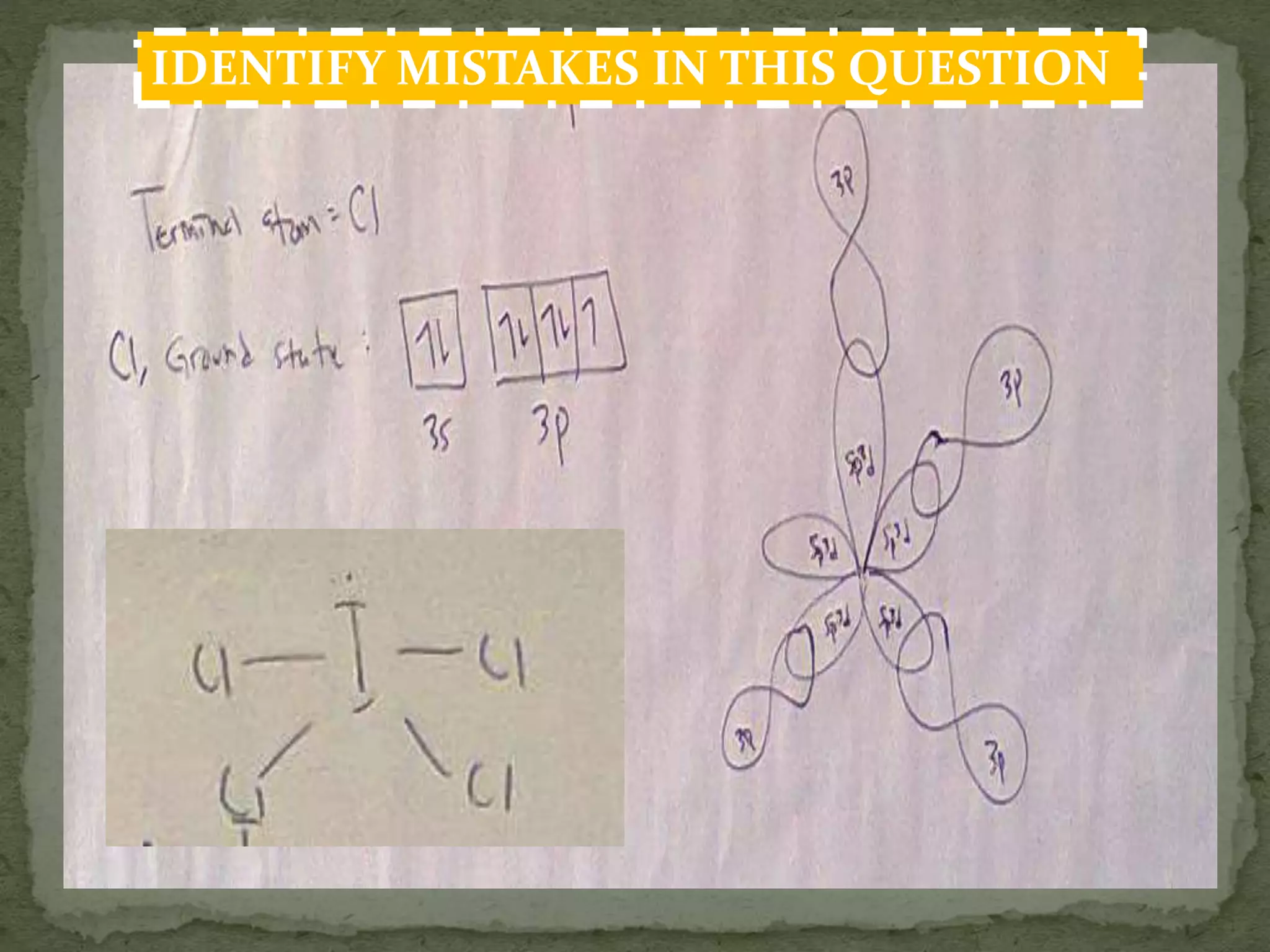 IDENTIFY MISTAKES IN THIS QUESTION