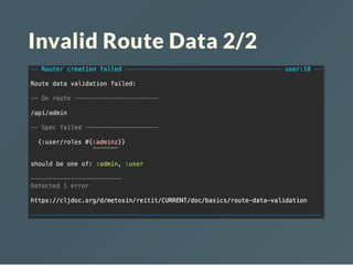 Invalid Route Data 2/2
 