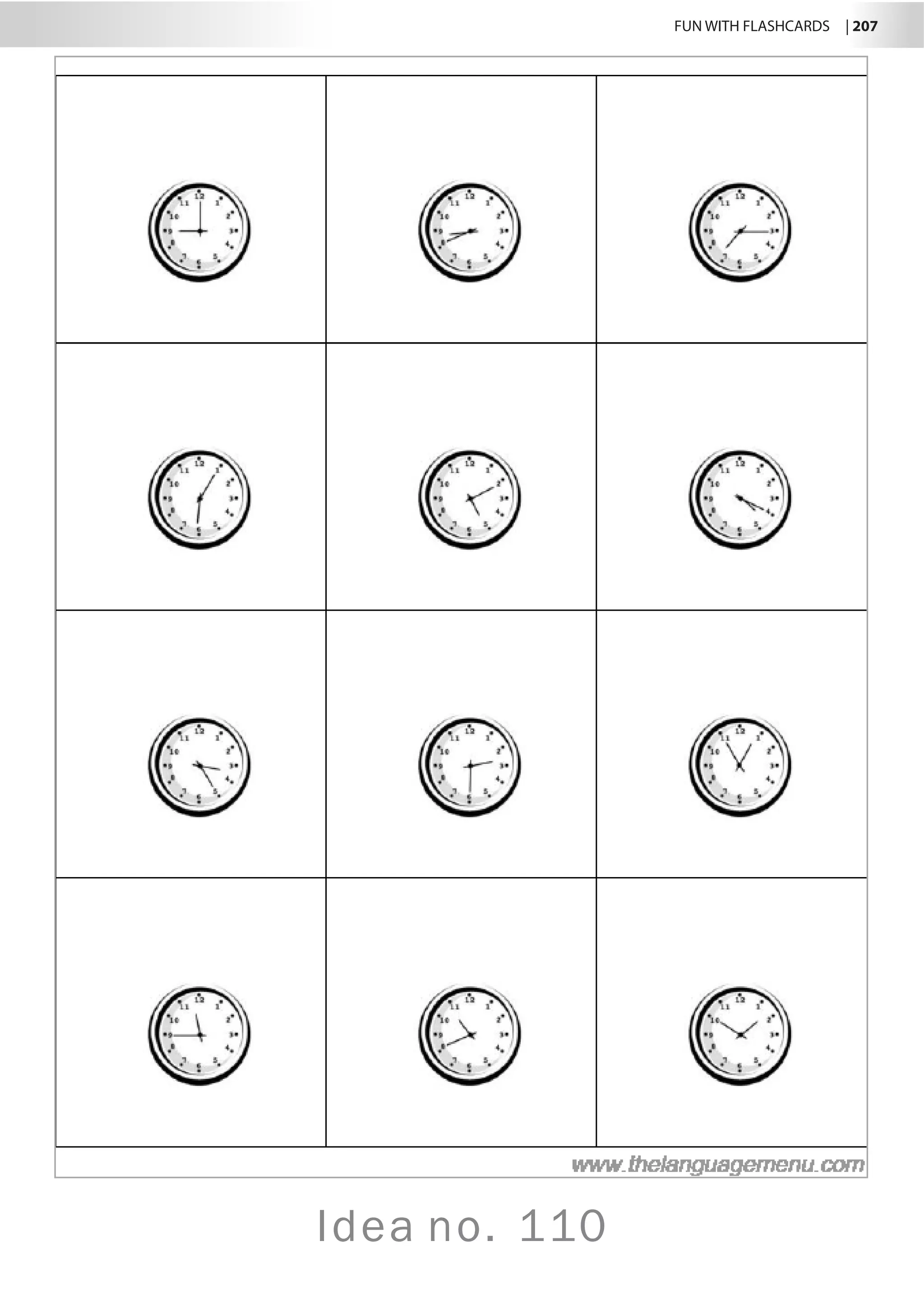 FUN WITH FLASHCARDS | 207
Idea no. 110
 