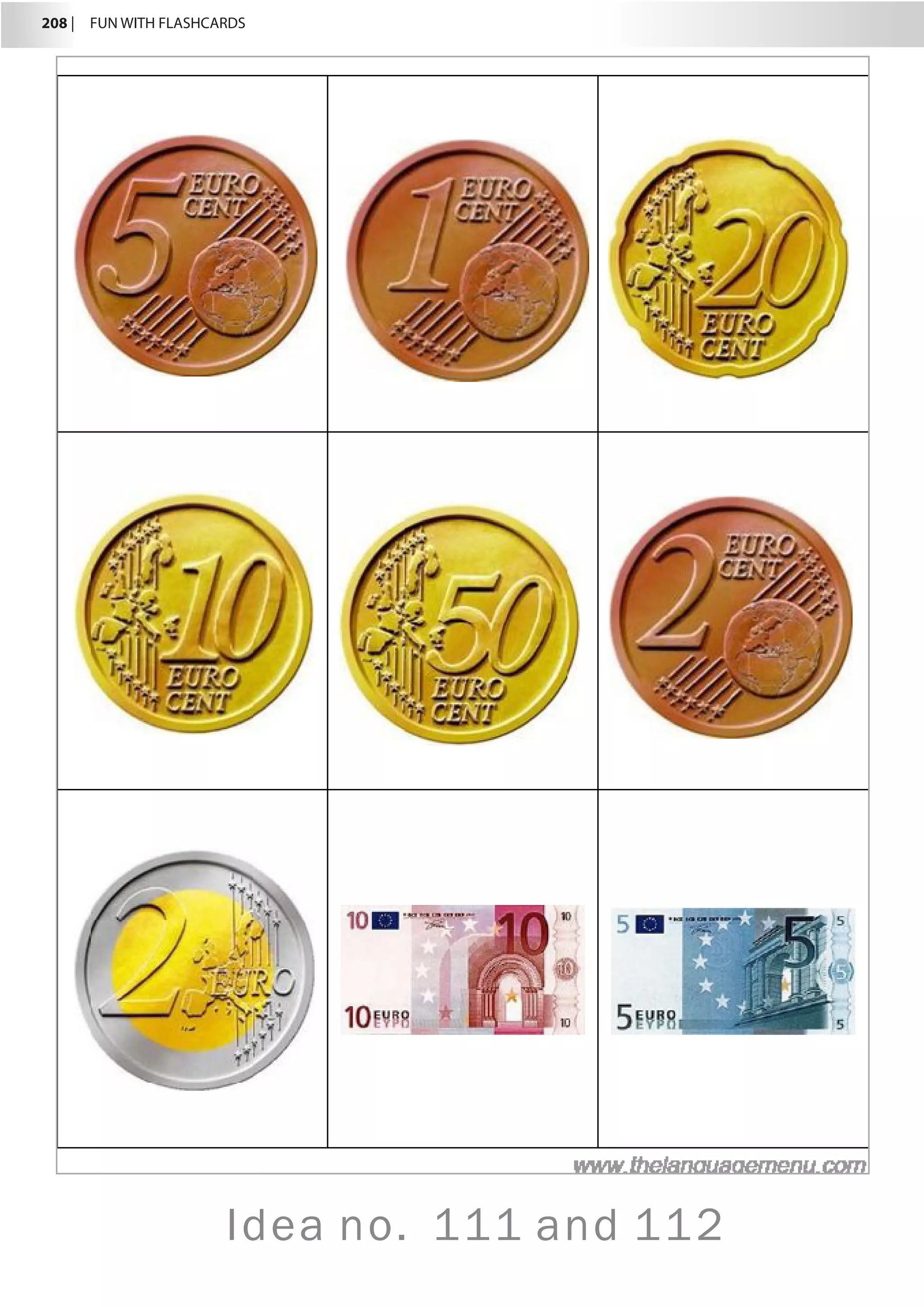 208 |  FUN WITH FLASHCARDS
Idea no. 111 and 112
 