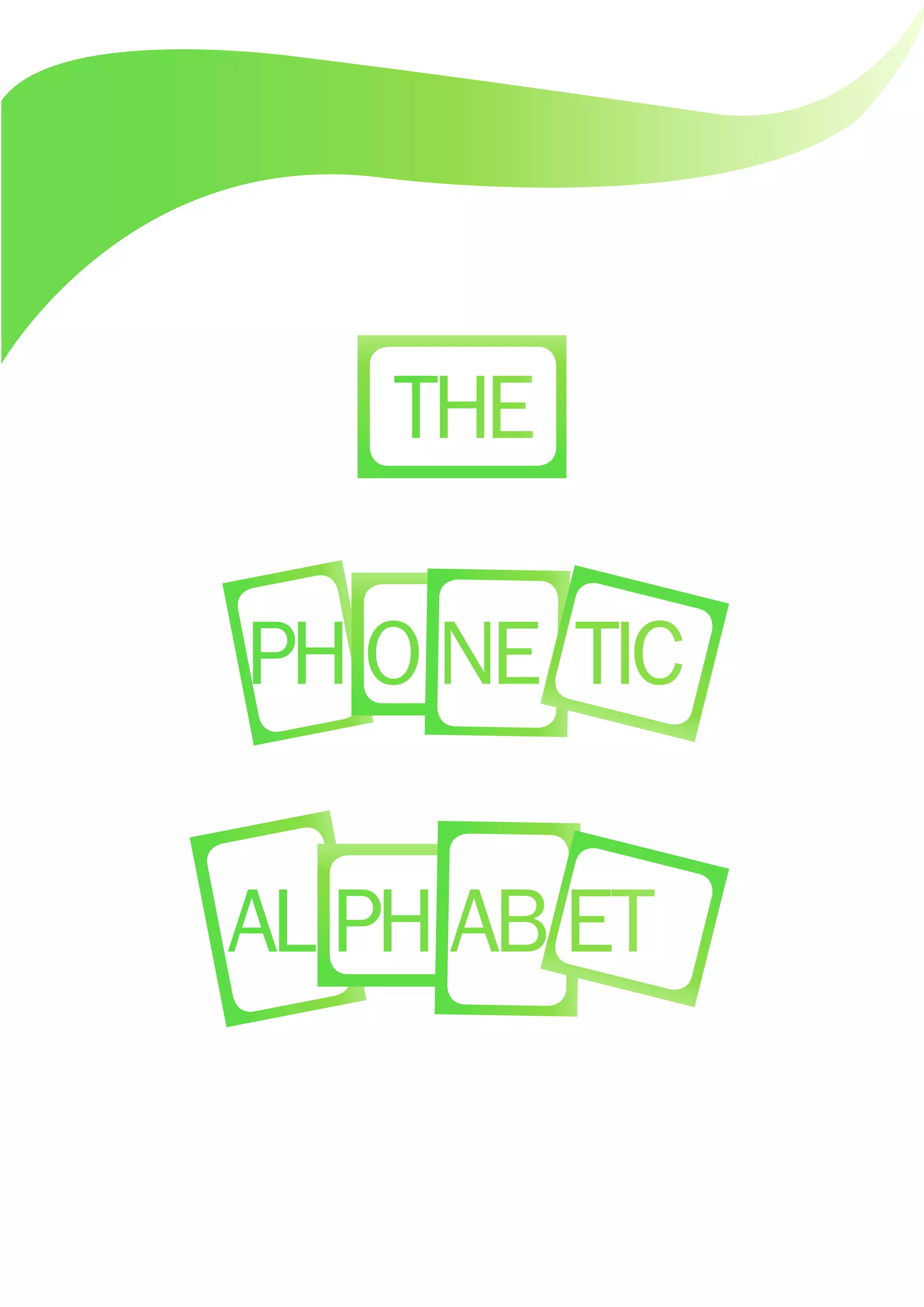 PHONE TIC
THE
ALPHABET
 