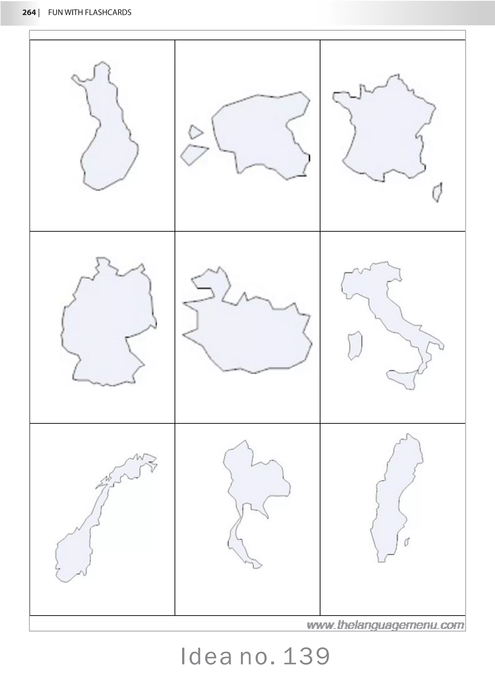 264 |  FUN WITH FLASHCARDS
Idea no. 139
 