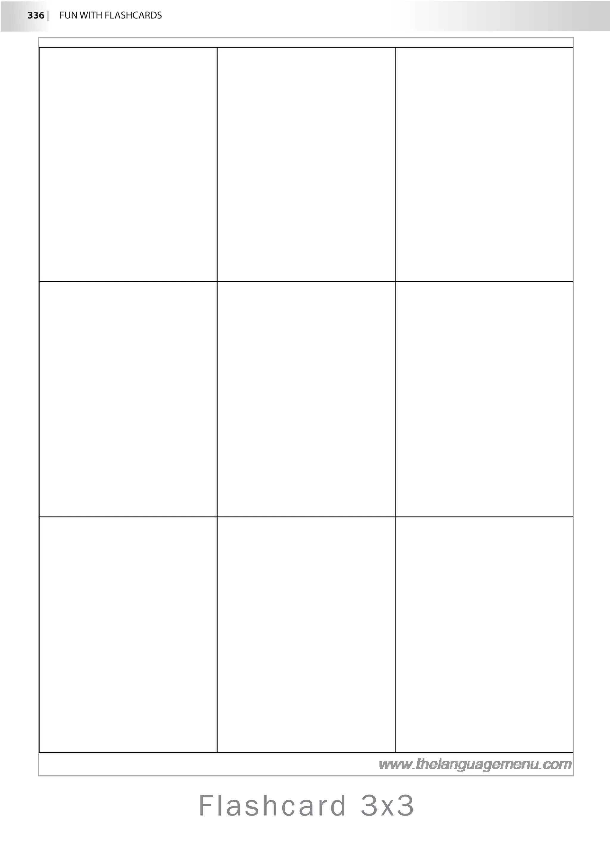 Flashcard 3x3
336 |  FUN WITH FLASHCARDS
 