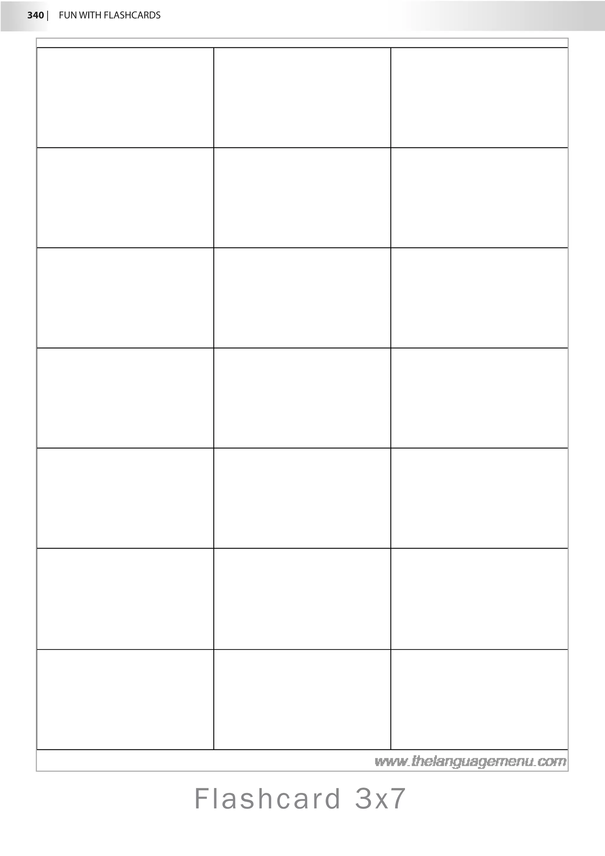 Flashcard 3x7
340 |  FUN WITH FLASHCARDS
 