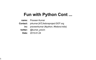 Fun with python | PPT