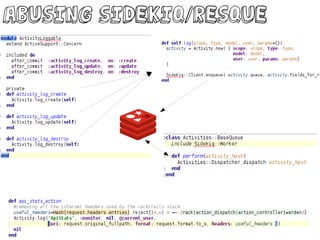Abusing sidekiq/RESQUE
 
