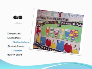 Introduction Class Sample Writing Suitcase Student Sample Snowman Bulletin Board 