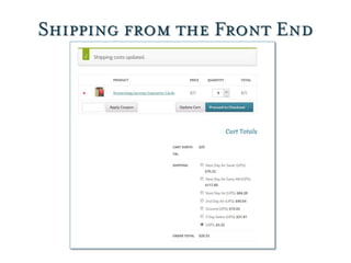 Shipping from the Front End
 