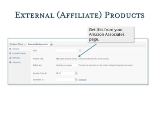 External (Affiliate) Products
Get this from your
Amazon Associates
page.
 