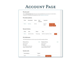 Account Page
 