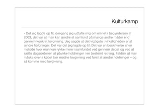 Folkeuniversitetet - politik