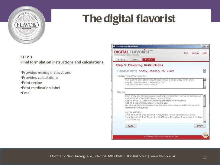 FLAVORx University Veterinary Flavoring & Digital Flavorist