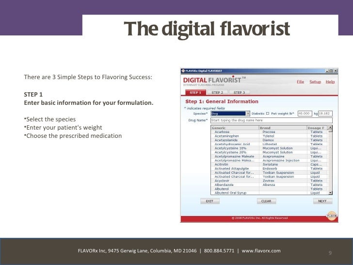 FLAVORx University Veterinary Flavoring & Digital Flavorist