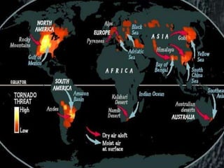 Os furacões ocorrem mais no Litoral dos Oceanos Tropicais. Mais
propriamente na América do Norte, Ásia, Norte da
Austrália, Oceano Pacífico, Oceano Índico e Atlântico. Porque é
onde se localizam as águas tropicais onde ocorrem várias
actividades de tempestade. Um furacão se for no oceano Atlântico
chama-se de furacão, no oceano Pacífico tufão e no oceano Índico é
Ciclone.
 