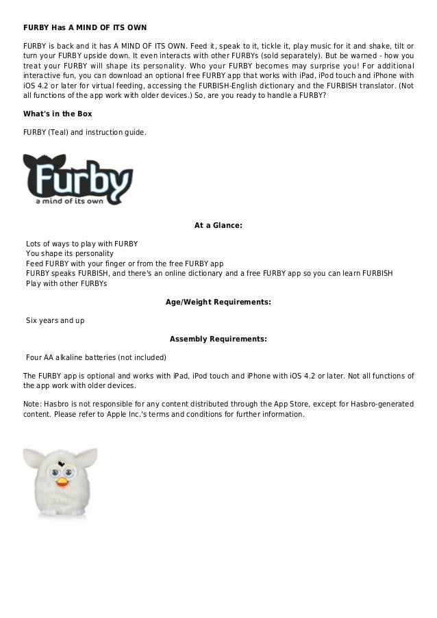 Furby, teal