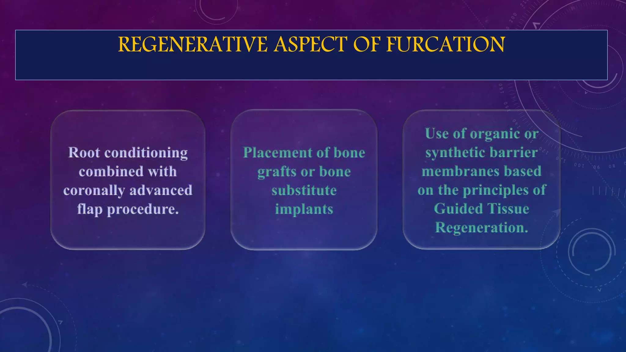 REGENERATIVE ASPECT OF FURCATION
 