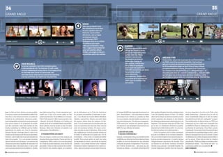 34                                                                                                                                                                                                                                                                                                                                  35
         GRanD anGLe                                                                                                                                                                                                                                                                                                  GRanD anGLe

                                                                        arctic monkeys
                                                                       
                                                                                                                                    kOxIE
                                                                                                                                    sans aucun doute l’une                  kamini
                                                                                                                                                                           
                                                                                                                                    des révélations musicales
                                                                                                                                    les plus rapides nées sur
                                                                                                                                    internet. laure cohen,                                                                                                                         arctic monkeys
                                                                                                                                                                                                                                                                                  
                                                                                                                                    dite koxie, met en ligne
                                                                                                                                    sa chanson Garçon
                                                                                                                                    au printemps 2007.
                                                                                                                                                                                       kamini_MaRLy-GoMonT
                                                                                                                                                                                      
           koxie_GaRçon
                                                                                                                                  quelques mois et un million
                                                                                                                                    de visiteurs plus tard,
                                                                                                                                    celle qui a inventé le « rap                                  kamInI
                                                                                                                                    chic » signe chez le label az                               ce jeune rappeur d’un petit
                                                                                                                                    pour son premier album.                                     village de l’aisne a connu
                                                                                                                                    à l’été, son single se hisse à                              un succès fulgurant grâce
                                                                                                                                    la première place des ventes.                               au net. son clip, Marly-
                                                                                                                                                                                           soko
                                                                                                                                                                                              Gomont, tourné avec                                            aRCaDE fIRE
                                                                                                                                                                                                les moyens du bord au                                          si le premier album de ce groupe de rock montréalais,
onkeys
                                                                                                                                                                                                milieu des champs et                                           en 2004, jouit d’un succès immédiat, c’est surtout
                                   max BOuBLIL                                                                                                                                                  des vaches, a fait le tour                                     grâce à la caisse de résonance que constitue internet
                                   ce jeune comédien s’est fait connaître grâce                                                                                                                 de la Toile en quelques                                        où d’innombrables blogs se font l’écho d’une critique
                                   à une parodie de clip. sa chanson Ce soir a créé                                                                                                             jours (avec des pointes à                                      exceptionnellement bonne. découverts en France par
                                   un buzz médiatique autour de lui. il est aujourd’hui                                                                                                         300 000 connexions par jour).                                  les créateurs du site de musique « la blogothèque », ils
                                   en tournée dans toute la France avec son                                                                                                                     son premier album                                              tournent avec eux un « concert à emporter », podcast vidéo
                                   one-man show. internet lui a donné la notoriété,                                                                                                             collectionne les                                               qui fait jouer les artistes dans des lieux insolites. cette
                                   à lui de confirmer son talent sur les planches.                                                                                                              récompenses : disque d’or                                      performance mémorable est visionnée plus de 100 000 fois.
                                                                                                     soko
                                                                                                                                                                                              et Victoire de la musique en
                                                                                                                                                                                                2007 pour le meilleur clip
                                                                                                                                                                                                de l'année.
                                                                                                                                                                                                                              soko
                                                                                                                                                                                                                             




                          boublil Prend la cigale !
                          max                                                                                                                                                                                                                       arcade Fire
                                                                                                                                                                                                                                                   




          Le Net est donc devenu incontournable.              sans label aujourd’hui, il reste cependant per-       est de débusquer sur la Toile les chanteurs                   à l’image de MSN qui organisait récemment un            réel, explique Brigitte, directrice artistique dans     tes pour lesquels le succès sur la Toile a des
         D’aucuns y voient une formidable bouffée d’air          suadé que ce qui a du succès grâce au Net             ou groupes susceptibles d’intéresser la mai-                  prix « Jeune Espoir ». Les humoristes en herbe          l’une des grandes majors à Paris. Un thème              effets inattendus. « Internet joue un rôle de
         frais face à des majors souvent accusées de             aurait marché sans. Seule différence : le temps.      son. « Les choses ont évolué, affirme Matthias                envoyaient leurs vidéos qui, passées au filtre          dans l’air du temps, un style qui marche, un tube       buzz considérable. Mais de ce fait, les vidéos
         frilosité et de conformisme : directeurs artisti-       Car la Toile permet d’aller beaucoup plus vite.       Labarbe, aujourd’hui, Internet est entré dans                 d’un jury, étaient ensuite laissées en pâture au        récent engendre des dizaines et des dizaines            des sketchs sont très vite partagées en ligne.
         ques injoignables, producteurs qui ne prennent          « Kamini, les Arctic Monkeys ou d’autres ont          les mœurs, même dans les maisons de dis-                      vote des internautes. À la clef pour le gagnant :       de chansons pratiquement identiques qui s’en            Pas évident alors de faire acheter un DVD à un
         plus aucun risque et ne proposent au public             réussi car ils ont un véritable talent, assure Mat-   ques. Il ne se passe pas une journée sans que                 5 000 euros pour monter son premier specta-             inspirent. Il ne faut pas croire que la Toile n’est     internaute qui les a déjà vues cinquante fois
         que des « produits » sans âme, fondés sur des           thias Labarbe, chef de projet au sein du label        nous ne recevions par mail des liens vers les                 cle assortis d’une campagne de promotion sur            qu’un lieu où cohabitent diversité et qualité.          sur MSN,YouTube ou Dailymotion », affirme un
         études marketing ne reflétant pas les réelles           Because. Mais avec Internet, on assiste à un          sites de nouveaux artistes. Et nous y accor-                  MSN. De quoi débuter en fanfare.                        Internet est le reflet de la société : il y a du bon,   producteur de spectacles. Et au final, comme
         aspirations du public, etc. Pour le chanteur            phénomène d’accélération. »                           dons de plus en plus d’attention. Nous avons                                                                          du très bon même, et du très mauvais. »                 l’expliquait l’humoriste Anne Roumanoff dans
         français Sinclair, interrogé dans le cadre d’un                                                               des collègues qui, toute la journée, surfent sur                  SuCCèS en Ligne,                                        Outre la question de la valeur artistique,          une interview au quotidien belge Le Soir : «Avec
         dossier sur la musique et le Net par un site lillois,       un Baromètre en DireCt                            la Toile à la recherche de la perle rare. » Et de                 SuCCèS CommerCiaL ?                                 se pose le problème de la commercialisation.            Internet, les gags font le tour du monde. Quand
         Internet « est le reflet de ce qui est vraiment en      Pour les majors comme pour les maisons de             reconnaître : « Pour nous, le travail est même                Internet constituerait-il donc la nouvelle recette      Car un succès en ligne ne se convertit pas tou-         on débarque sur scène, les gens savent déjà ce
         train de se passer : il y a une grosse mutation         disques moins importantes, l’heure est donc à         facilité. Nous avons grâce au web une sorte                   infaillible pour détecter les futurs talents et faire   jours en succès commercial. « Le web n’est pas          qui va arriver. Il faut être en état de création
         dans le monde de la musique. Les maisons de             l’adaptation. EMI a créé il y a un an des postes      de baromètre en direct, une étude de marché                   souffler un vent de diversité sur une industrie         obligatoirement synonyme de réussite. Pour              perpétuelle. » Voilà qui oblige nos artistes à être
         disques ne sont plus capables de répondre à la          de « chefs de projets digitaux » pour chacun de       gratuite. » Les portails Internet sont d’ailleurs             culturelle en panne d’inspiration ? Pas si sim-         un Kamini ou une Koxie, combien d’échecs                doublement drôles... Une chose est sûre : ce
         demande, elles n’écoutent plus ce qui se fait           ses labels. Outre la mise en place de la straté-      nombreux à tenter l’expérience du « radio cro-                ple. D’abord, la perle rare… est aussi rare sur         devons-nous essuyer », reconnaît Brigitte. Un           n’est pas le public qui s’en plaindra. ■
         parce que plus personne ne se déplace ». Artiste        gie Internet des artistes signés, leur mission        chet », dans la musique comme dans l’humour,                  Internet qu’ailleurs. « Le monde virtuel rejoint le     constat également valable chez les humoris-             marc Fernandez


         2.3_regards sur le numérique                                                                                                                                                                                                                                                                             2.3_regards sur le numérique
 