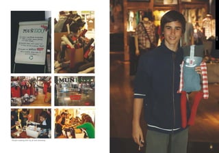 · People creating their toy at mall workshop.
 