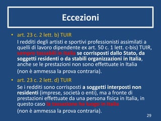 Art 50 tuir comma 1 lettera c