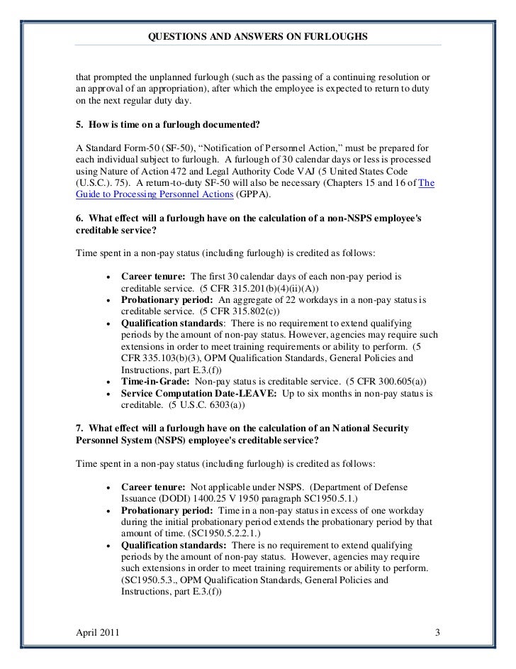 furlough fa qs april 6 2011revision sf 50 form va